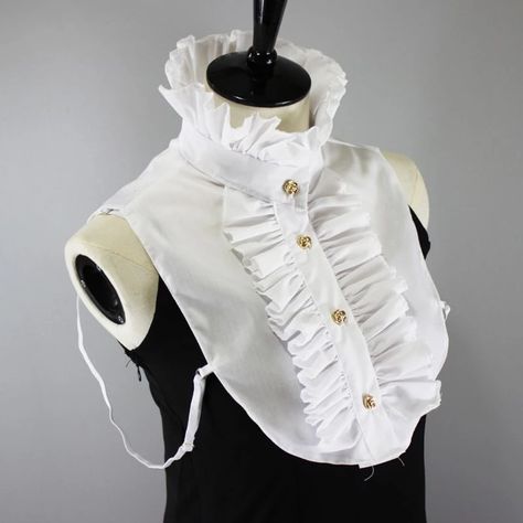 Womens Victorian Vintage Half Shirt Blouse Stand Up Ruffles Fake Collar 649C| | - AliExpress Victorian Ruffle Collar, Victorian Shirt, Ruffle Collar Shirt, Ruff Collar, Half Shirt, False Collar, Victorian Blouse, Memory Quilts, Fake Collar