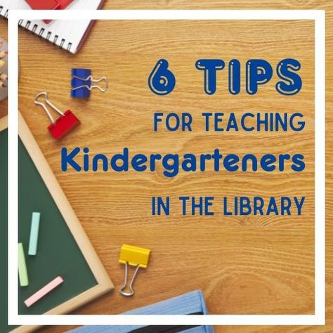 6 Tips for Teaching Kindergarten in the Library - Elementary Librarian Lesson Plans, Library For Kindergarten, Library Lessons For Kindergarten, Kindergarten Library Ideas, Kindergarten Library Activities, Kindergarten Library Lessons, School Library Ideas, Library Lesson Plans Elementary, School Library Activities