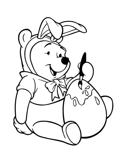 Easter Winnie the Pooh Coloring Pages Pooh Coloring Pages, Winnie The Pooh Coloring Pages Printables Free, Free Printable Winnie The Pooh Coloring Pages, Pooh Bear Coloring Pages, Coloring Winnie The Pooh, Easter Coloring Pages Printable, Free Easter Coloring Pages, Easter Cartoons, Easter Coloring Sheets