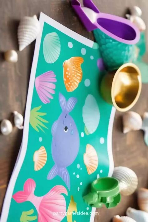 20 Fun Mermaid Party Games For Toddlers - Fun Party Games Ideas for Adults and Kids Party Games For Toddlers, Games Ideas For Adults, Mermaid Party Games, Toddler Party Games, Party Games Ideas, Mermaid Poster, Mermaid Crafts, Craft Station, Mermaid Theme Party