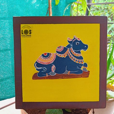 Nandi Acrylic Painting Nandi Painting Canvas, Nandi Painting, Shiv Mahadev, Something Is Missing, Acrylic Colours, Acrylic Painting On Canvas, Mini Canvas Art, Mini Canvas, Colorful Paintings