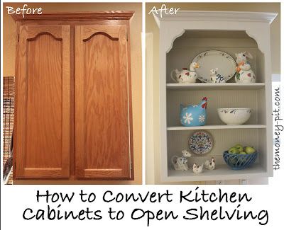 Cabinets Without Doors, Custom Shelves, Beadboard Wallpaper, Open Cabinet, Corner Brackets, Liquid Nails, 2 Shelves, Chic Kitchen, Shabby Chic Kitchen