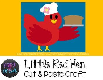 Para2PreK Teaching Resources | Teachers Pay Teachers Little Red Hen Craft, Little Red Hen Activities, Hen Activities, Hen Art, September Preschool, Garden School, Unique Art Projects, Farm Unit, Big Red Barn