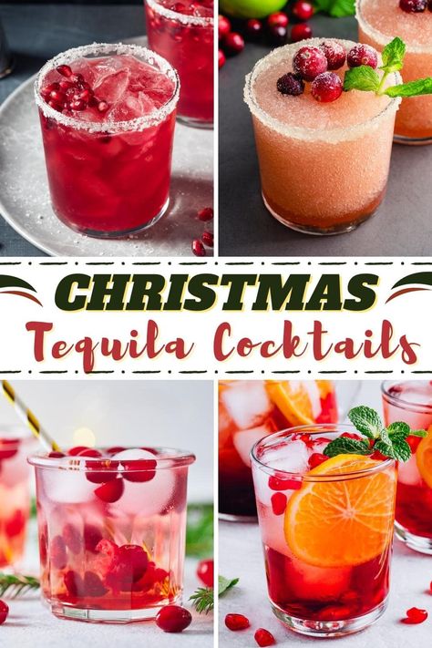 Christmas Tequila Cocktails Holiday Cocktail Recipes Tequila, New Years Drinks With Tequila, Christmas Drinks Alcohol Tequila, Christmas Cocktails Margarita, Easy Christmas Margarita, Tito’s Christmas Drink, Easy Christmas Cocktails Tequila, Christmas Cocktail Drinks Recipes, Cocktails With Tequila Easy