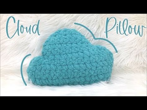 Crochet Chunky Cloud Plushie Pillow - The Craft Nut - YouTube Cloud Plushie, Angels Crochet, Plushie Pillow, Diy Tricot, Childs Room, Couch Pillow, Chunky Crochet, Couch Pillows, The Craft