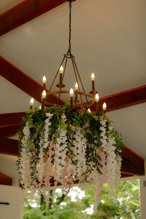 Chandelier Floral, Flowers Hanging From Chandelier, British Tea Party, Catering Design, 80th Birthday Party, Wildflower Wedding, 80th Birthday, Design Skills, Decor Lighting