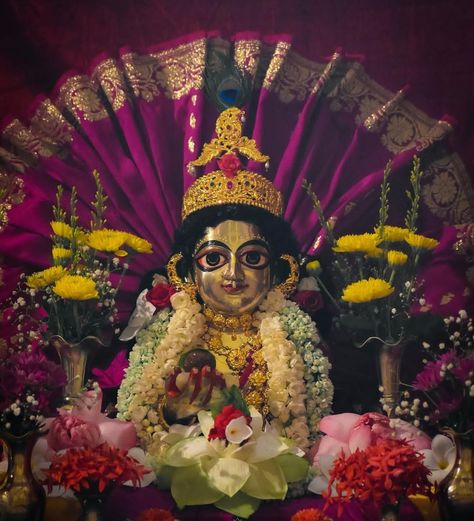 Laddoo Gopal, Cute Radha, Ganpati Decoration Theme, Goddess Kali Images, Radha Raman, Kali Images, Motivational Good Morning Quotes, God Idols, Decoration Theme