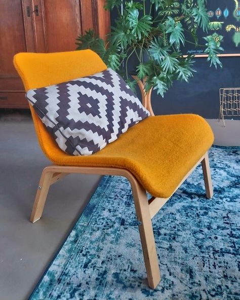 Ikea Nolmyra Chair Hack, Nolmyra Chair Hack, Nolmyra Chair, Ikea Nolmyra, Woolen Blanket, Revamp Furniture, Living Room Mantel, Cottage Inspiration, Lets Stay Home