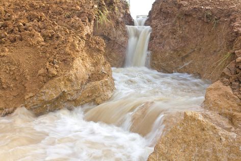 Water swiftly eroded soil erosion. Surface soil with a waterfall that flows swif , #SPONSORED, #soil, #erosion, #eroded, #Water, #swiftly #ad Dora Pictures, Water Erosion, Soil Erosion, 3d Texture, Running Water, Types Of Soil, Book Art Drawings, Abstract 3d, Free Printable