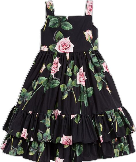 Kids Frocks Design Cotton, Cotton Frocks For Kids, Frocks For Kids, Girls Cotton Dresses, Wear Black Dresses, Green Roses, Kids Blouse Designs, Cotton Frocks