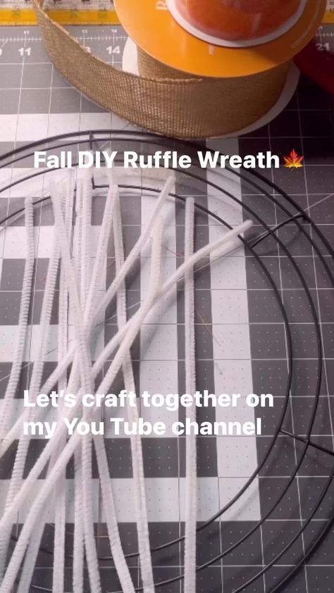 Let’s craft a pancake ruffle wreath together for the Fall season #holliehobbies#falldiy#fallwreath#diycrafting#diyfallcrafting | Hollie Hobbies | Hollie Hobbies · Original audio Fall Mesh Wreaths Diy, Mesh Wreaths Diy, Making Fall Wreaths, Patriotic Wreath Diy, Pancake Wreath, Ruffle Wreath, Diy Deco Mesh Wreath, Easy Pancake, Fall Mesh Wreaths