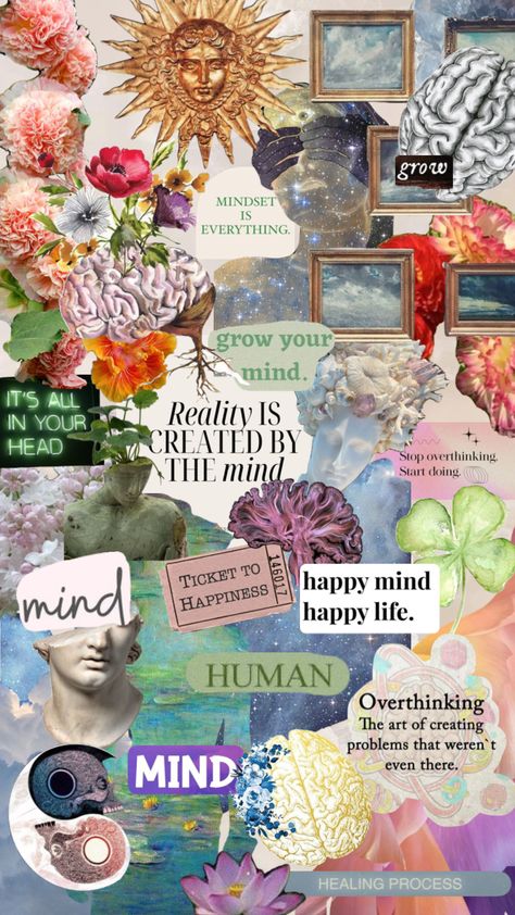 Mindset is everything✨ you create your reality with your thoughts - choose them wisely! You Create Your Own Reality, Wallpaper To Manifest, Mindset Is Everything Wallpaper, Manifestation Collage, Mindset Is Everything, Positive Quote Collage Wallpaper, Manifest Collage, Mindset Wallpaper, Your Thoughts Create Your Reality