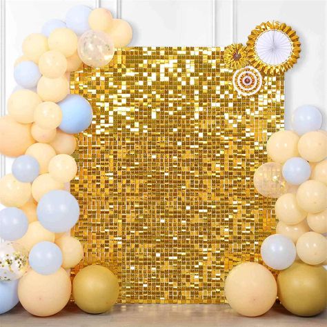 Gold Shimmer Wall Backdrop Rental - Home Decor - Lewisville, Texas | Facebook Marketplace Christmas Birthday Party Decorations, Shimmer Wall Backdrop, Sequin Wall, Wedding Background Decoration, Gold Backdrop, Sequin Backdrop, Shimmer Wall, Glitter Wall, Christmas Birthday Party