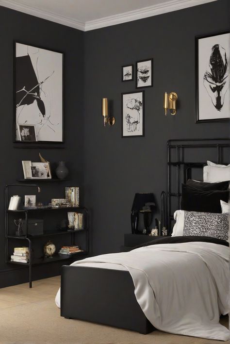 home decorating,home interior,interior bedroom design,living room interior Tricorn Black Sherwin Williams Bedroom, Pale Oak Vs Edgecomb Gray, Tricorn Black Bedroom, Sw Tricorn Black, Benjamin Moore Pale Oak, Color For Bedroom, Tricorn Black, Edgecomb Gray, Pale Oak