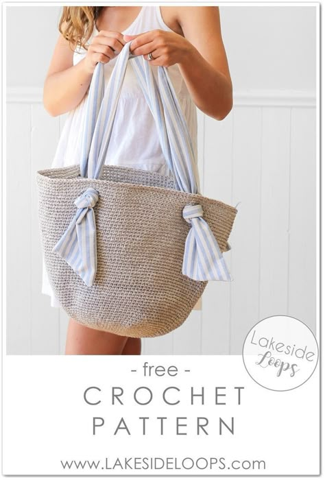 Crochet Summer Bag, Crochet Beach Bags, Crochet Market, Sac Diy, Free Crochet Bag, Crochet Bag Pattern Free, Bag Pattern Free, Crochet Market Bag, Simple Crochet