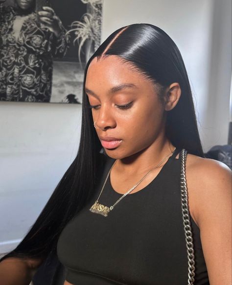 Straight Side Part, Side Part Quick Weave, Cornrows Braids For Black Women, Elegant Hairstyle, Basketball Hairstyles, Classic Glasses, Frontal Wig Hairstyles, Black Ponytail Hairstyles, Straight Wigs