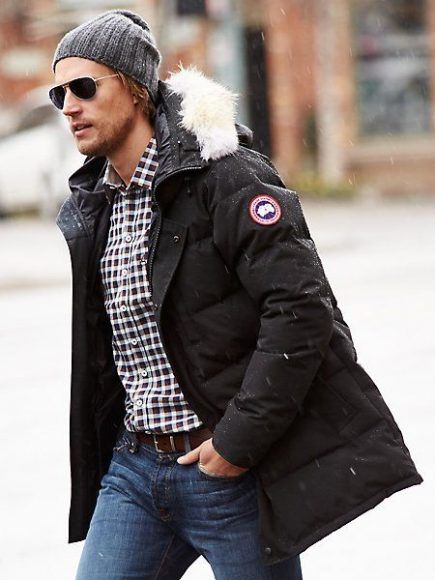 The parka coat has made huge strides in the fashion world as of late. Who says fashion can’t be functional? The parka coat is... Canada Goose Outfit Winter Style, Canada Winter Fashion, Canada Goose Outfit, Canada Goose Fashion, Men Parka, Canada Goose Mens, Winter Parka, Mens Parka, Winter Jacket Men