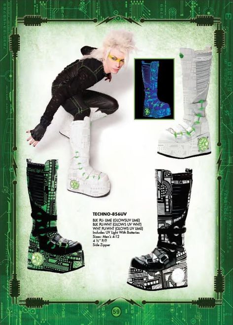 Demonia Techno-856UV Industrial/Cyber Goth Electrostatic Power Knee High Strapped Boots. Epic Clothes, Demonia Boots, Boot Straps, Knee High, Christmas Stockings, Stockings, Holiday Decor, Boots, Christmas