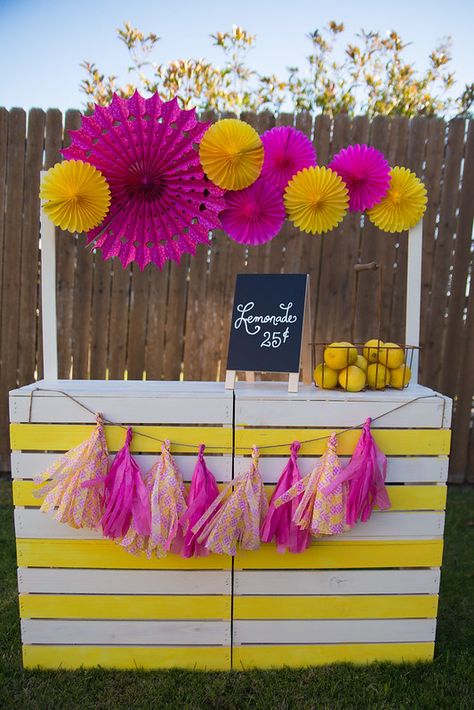 Kids Lemonade Stands, Diy Lemonade Stand, Kids Lemonade, Diy Lemonade, Lemonade Stands, Pink Lemonade Party, Lemonade Party, Watermelon Lemonade, Lemonade Recipes