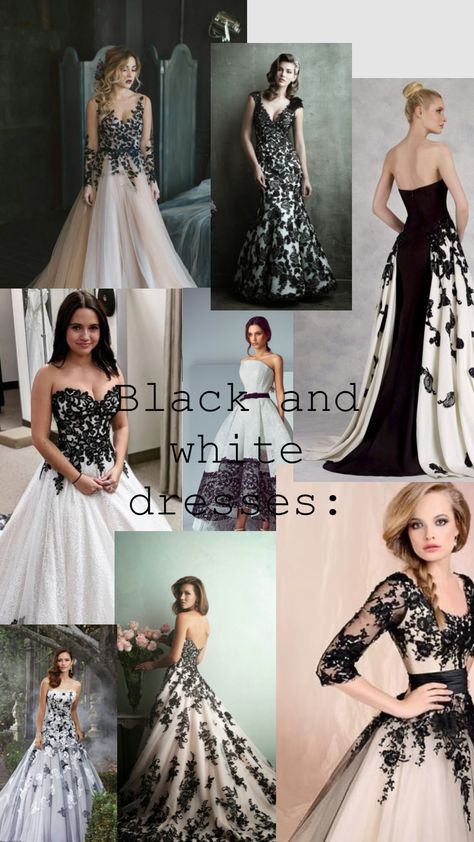 #inspiration #dresses #black #white 💕 Dresses Black, White Dress, Dress Es, Black White, Fashion Design, Dresses, White, Black, Design