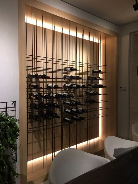 Wine Storage Wall, Home Wine Cellars, Interior Design Per La Casa, Bar Interior Design, Wine Cellar Design, Chandelier For Living Room, Cellar Design, Wine House, Wine Shelves