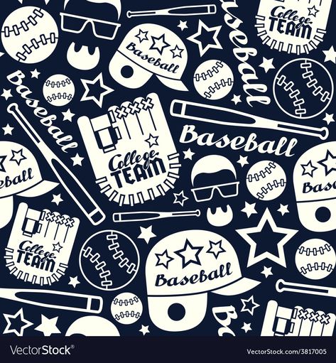 Baseball Seamless Pattern, Baseball Pattern, Blanket Design, Paper Boy, Sublimation Images, Sandlot, Baseball Print, Pattern Template, Kids Nightwear