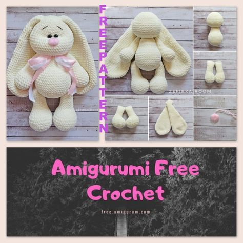 Crochet Bunny Long Ears, Velvet Bunny Crochet Pattern, Floppy Eared Bunny Crochet, Crochet Floppy Bunny Ears, Crochet Bunny Amigurumi Free Pattern, Plush Bunny Crochet Pattern, Crochet Rabbit Free Pattern Amigurumi, Crochet Large Amigurumi Free Patterns, Crochet Bunny Pattern Free