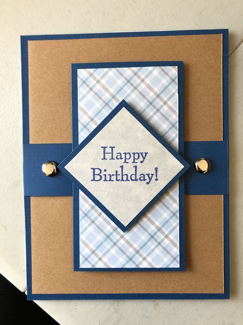 Art�’s  birthday card 2020 Male Cards Handmade, Birthday Cards For Males, Men’s Birthday Cards Diy, Men’s Cards To Make, Homemade Birthday Cards For Men, Men’s Cards, Happy Father's Day Cards Diy, Masculine Home Made Birthday Cards, Stampin Up Birthday Cards For Guys