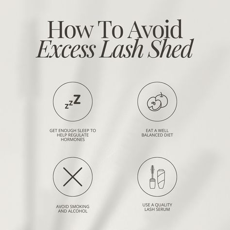 💖 Tips to Avoid Excess Lash Shed 💖 Want your lashes to last longer? Follow these simple tips to avoid excess shedding and keep your lashes looking fabulous: 1. Get enough sleep to help regulate hormones. 2. Eat a well-balanced diet. 3. Avoid smoking and alcohol. 4. Use a quality lash serum. Taking care of your lashes between appointments ensures they stay full and lush! 🌟 #yeg #yeglocal #yeglife #yeglashes #yeglashextensions #yeglash #yeglashtechs #entrepreneur #lashentrepreneur #lashes #... Lash Cleanser Aesthetic, Lashes Marketing, Lash Shed, Regulate Hormones, Lash Retention, Lash Care, Media Aesthetic, Get Enough Sleep, Lash Studio