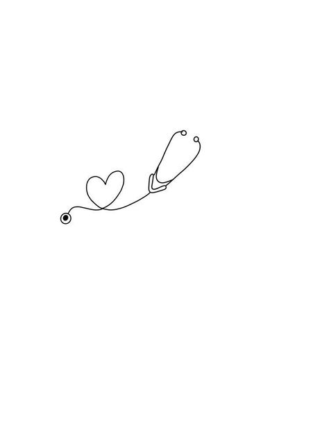 Stethoscope Line Art, Dr Tattoo Ideas, Medical Tattoos, Stethoscope Tattoo, Small Best Friend Tattoos, Tatoo Dog, Congratulations Card Graduation, Travel Instagram Ideas, Minimal Shirt Design