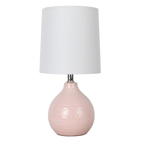 12in. Pink Ceramic Mini Accent Lamp Light Pink Lamp, Dorm Lamp, Craft Room Closet, Girls Lamp, Cheap Lamps, Pink Dorm, Pink Lamp, Floor Candle Holders, Floor Candle