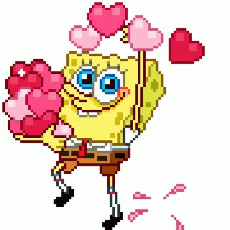 Spongebob Heart GIF - Spongebob Heart ThrowingHearts - Discover & Share GIFs Spongebob Gif, Happy Valentines Day Gif, Spongebob Funny Pictures, Valentines Gif, Pixel Gif, Emoji Drawings, Pixel Animation, Spongebob Funny, Heart Gif