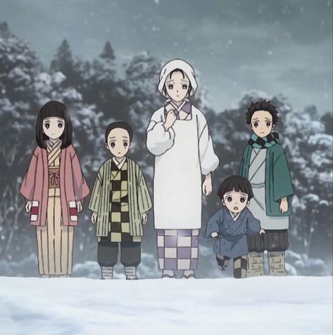 Tanjiro Family, Tanjiro's Family, Kamado Family, Demon Slayer Family, Nezuko Chan, Bungo Stray Dogs, Anime Demon, Demon Slayer, Anime Wallpaper