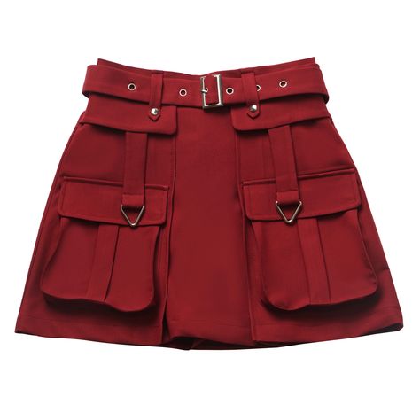 Get ready for summer adventures with our vibrant red cargo pockets summer skirt. Featuring a convenient zip closure at the back, this skirt offers easy wear and a secure fit. The partial elastic waistband at the back adds comfort and flexibility, making it perfect for all-day wear. With its functional cargo pockets, this skirt is both stylish and practical, allowing you to carry your essentials with ease. Embrace the season in style with this versatile and trendy summer skirt.   	 		 			Size 			S 			M 			L 		 		 			Full Length 			37.5 			39.5 			41.5 		 		 			Hips 			94 			98 			102 		 		 			Waist 			62 			66 			70 Steampunk Fashion Male, Gothic Skirts, Get Ready For Summer, Cargo Skirt, Summer Tank Tops, Outfits With Hats, Red Skirts, Summer Adventures, Summer Skirts