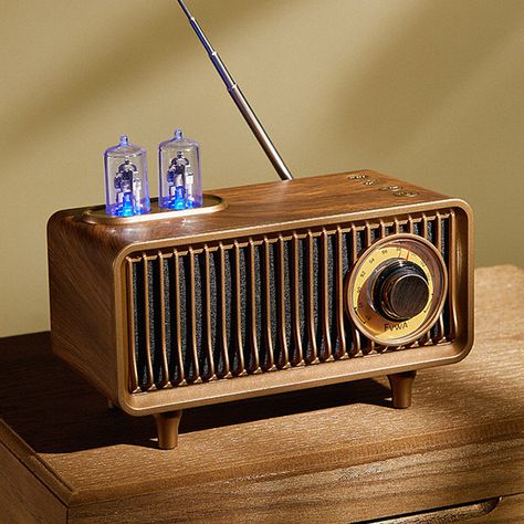 Retro Radio Vintage, Old Radio Aesthetic, Old Radio Vintage, Old Speaker, Radio Bluetooth Speaker, Open Nightstand, Small Radio, Retro Speakers, Radio Speaker