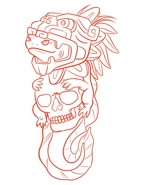 Aztec Tattoo Sketch, Axolotl Aztec Tattoo, Mexican Alebrijes Drawing, Mens Line Work Tattoo, Aztec Skull Drawing, Mexican Eagle Tattoo Design, Mexican Tattoo Ideas For Men Aztec, Aztec Gods Tattoo, Aztec Art Tattoo