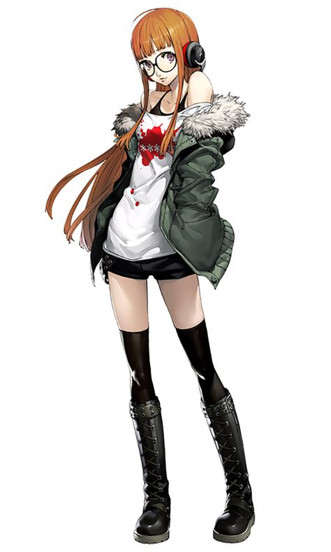 Shigenori Soejima - Persona 5 - Futaba Sakura Persona 5 Characters, Futaba Sakura, Characters Female, Sakura Art, Shin Megami Tensei Persona, Shin Megami Tensei, 5 Anime, Orange Hair, Persona 5