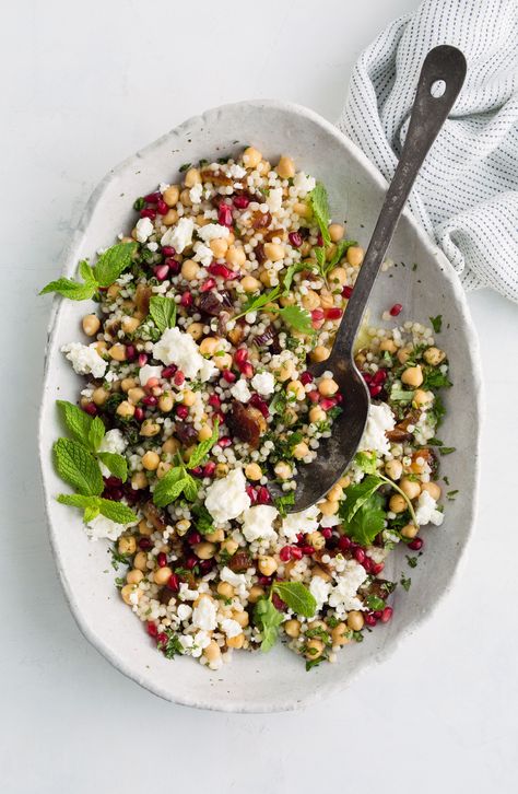 17-Minute Pearl Couscous Salad Pearl Cous Cous Recipes Summer Salads, Pearl Cuscus Salad, Coos Coos Salad, Couscous Feta Salad, Pearl Cous Cous Salad Recipes, Pearl Cous Cous Salad, Cuscus Salad, Pearl Couscous Recipes, Pearl Couscous Salad