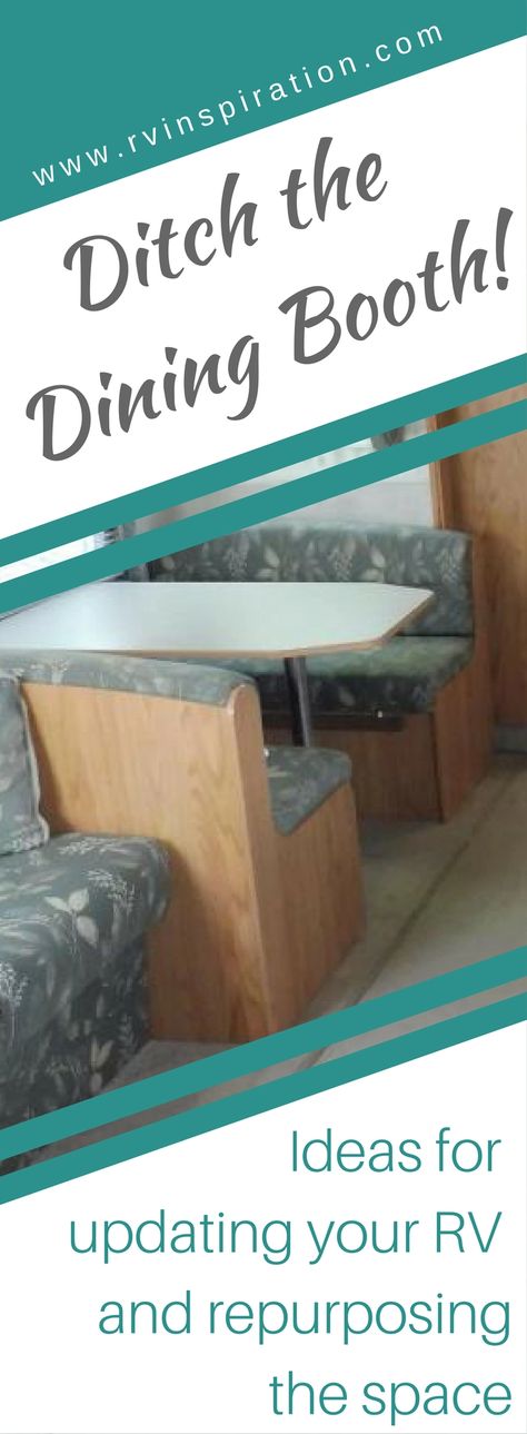 RV Owners Who Replaced Their Dining Booth | RV Inspiration Camper Vintage, Dining Booth, Camper Trailer Remodel, Camper Hacks, Travel Trailer Camping, Diy Camper Remodel, Rv Makeover, Travel Trailer Remodel, Camper Makeover