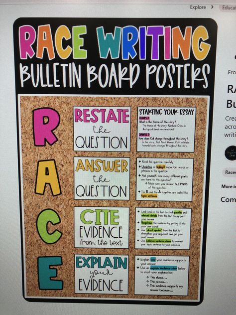 Race Writing Bulletin Board, 4th Grade Writing Bulletin Boards, Race Strategy Bulletin Board, 5th Grade Reading Bulletin Board Ideas, Race Bulletin Board Ideas, Races Writing Strategy Bulletin Board, 5th Grade Ela Bulletin Boards, Bulletin Board Ideas 4th Grade, Race Bulletin Board