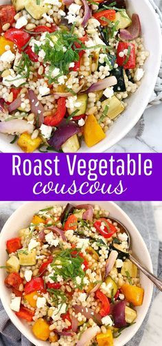 Vegetable Couscous Recipes, Pearl Couscous Recipes, Roasted Vegetable Couscous, Fresh Vegetable Recipes, Vegetable Couscous, Couscous Recipe, Vegetarian Sausages, Pearl Couscous, Store Cupboard