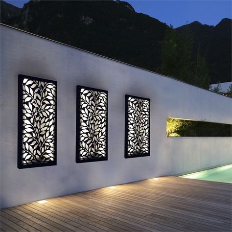 Decorative Screens Panels - Ideas on Foter Decorative Panels Outdoor, Pool Wall Design, Outdoor Wall Art Ideas, Outdoor Screen Panels, Decorative Screens Outdoor, Outdoor Wall Panels, Decorative Screen Panels, Garden Wall Designs, Beautiful Home Gardens