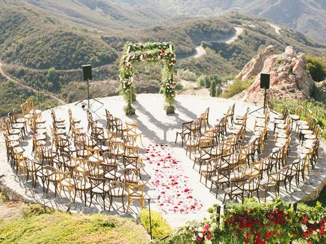 50 Weddings Across 50 States That Showcase US Wedding Style | TheKnot.com #ceremony #outdoors #aisle Wedding Ceremony Chairs, Seating Arrangement Wedding, Wedding Locations California, Malibu Rocky Oaks, Wedding Ceremony Seating, Ceremony Chairs, Big Sur Wedding, Wedding Ceremony Backdrop, Ceremony Seating