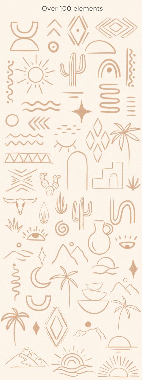 Cute Boho Drawings, Boho Desert Aesthetic, Hand Drawn Pattern Design, Desert Pattern Design, Desert Print Pattern, Boho Doodles Easy, Boho Designs Pattern Art, Desert Boho Aesthetic, Boho Designs Pattern