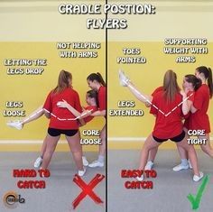 Easy Cheerleading Stunts, Flyer Cheer, Cheerleading Tryouts, Cheer Stretches, Cheerleading Tips, Cheer Moves, Cheer Jumps, Cheerleading Stunts, Cool Cheer Stunts