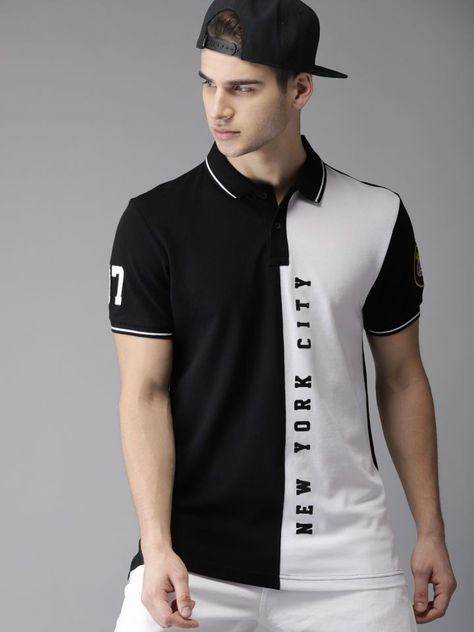 Polo T Shirt Design, Awesome Shirt Designs, Polo Shirt Outfits, Mens Polo T Shirts, Polo Shirt Design, Polo Shirts For Men, Polo Design, Men Fashion Casual Shirts, White Polo Shirt