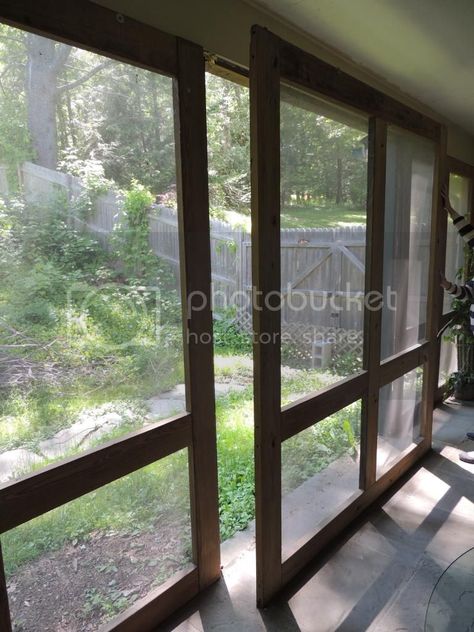 Screen Porch Panels, Screened In Porch Diy, Slate Floor, Porch Enclosures, Screened Porch Designs, Enclosed Porches, Patio Enclosures, Porch Doors, Enclosed Patio