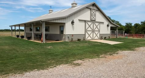 Equestrian: Marshall & Tev's  Stall Barn-0 Barn With Living Quarters, Equestrian Building, Post Frame Construction, Morton Building, Barn Apartment, Horse Barn Designs, Dream Horse Barns, Horse Barn Plans, Barn Shop