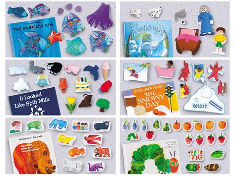 Lakeshore Storytelling Kits - Set 1 at Lakeshore Learning Teacher Magazine, Clutter Free Classroom, Toddler Curriculum, Lakeshore Learning, Social Emotional Development, Rainbow Fish, Social Emotional Skills, Hardcover Books, Pocket Chart