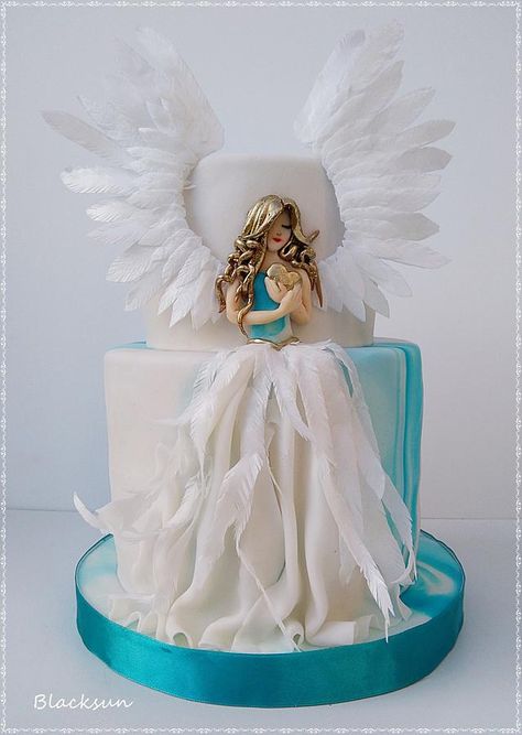 Angel Wings Cake, Disney Princess Cupcakes, Prince Cake, Only Angel, Cake For Husband, Beautiful Cake Designs, Elegant Birthday Cakes, Angel Cake, Beautiful Birthday Cakes